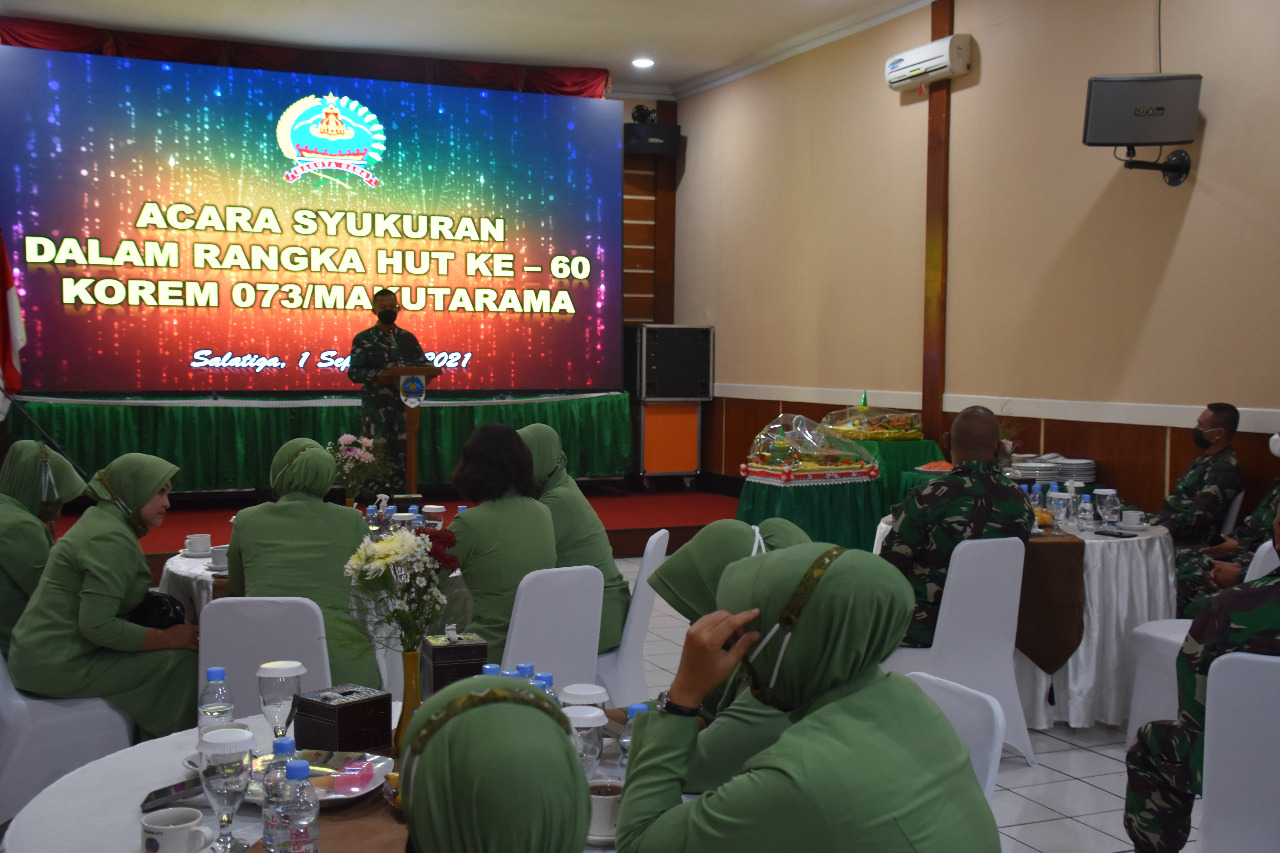 Tak Kurangi Makna, Syukuran HUT Korem 073/Makutarama Ke-60 Digelar Sederhana Dan Penuh Khidmat